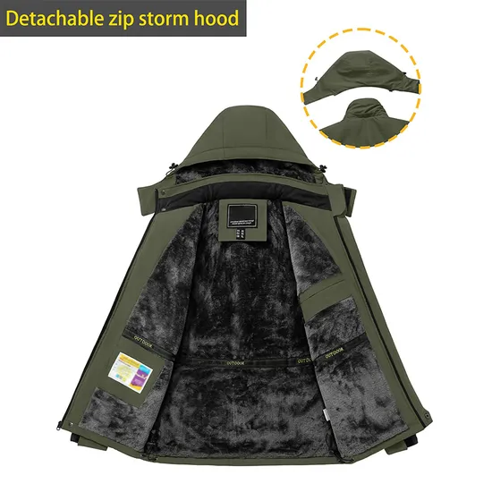 Men's Waterproof Winter Warm Snow Coat Windproof Mountain Hooded Snowboarding Ski Jacket