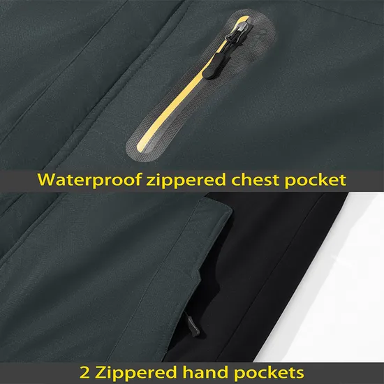 Men's Winter Outdoor Sports Wear Windbreaker Fleece Down Ski Jacket