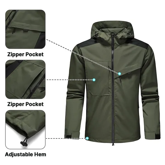 High Quality Waterproof Lightweight Raincoat Rain Ponchos Coat Jacket