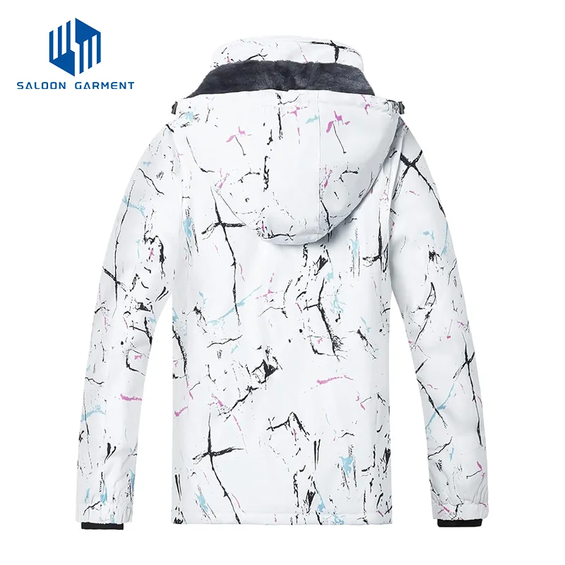 Mountain Snow Waterproof Detachable Hood Windproof Fleece Winter Coat Rain Ski Jacket