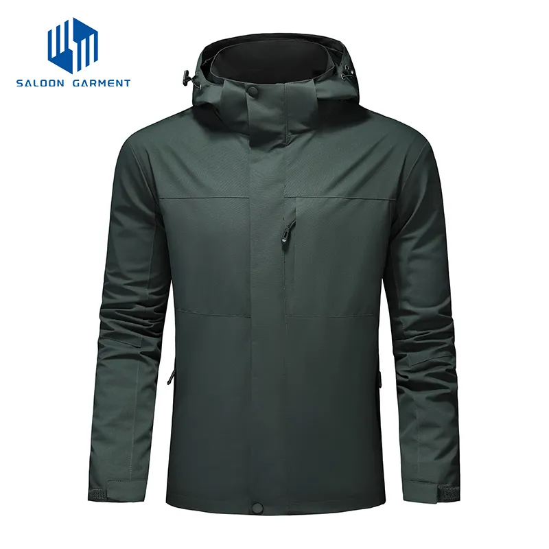 Outdoor Men's Lightweight Waterproof Windbreaker Hooded Softshell Raincoat Rain Jacket