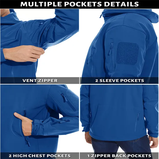 Men's Fleece Warm Winter Tactical Softshell Jacket