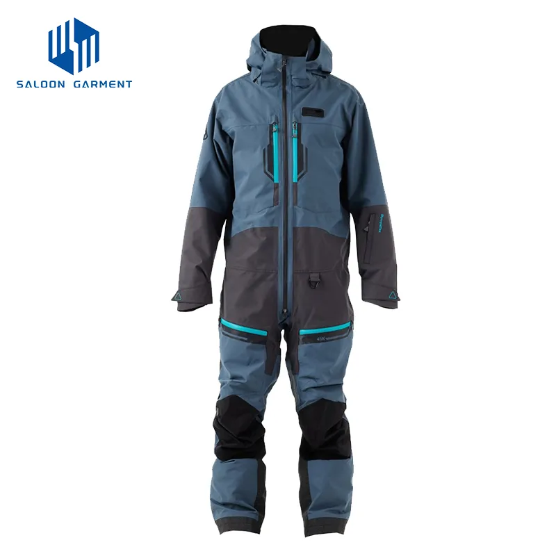 Women Men One Piece Snow Suits Waterproof Windproof Snowsuit Insulated Ski Jumpsuit