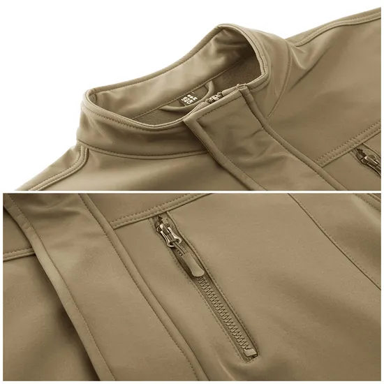 Wholesale Outdoor Waterproof Fleece Lined Lightweight Casual Coat Softshell Jacket for Men