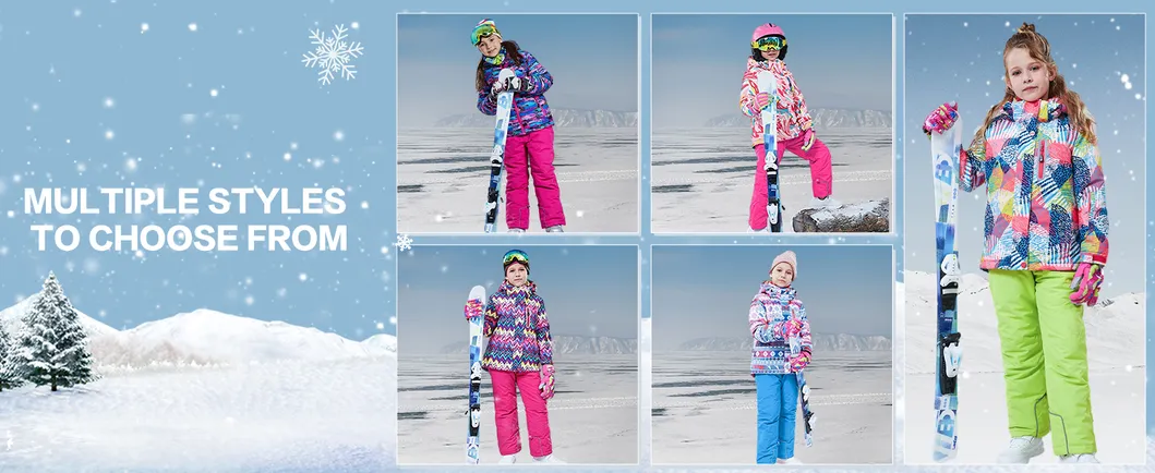 Girls Outdoor Winter Waterproof Snowboard Jumpsuits One Pieces Snowsuits Ski Jackets Suits
