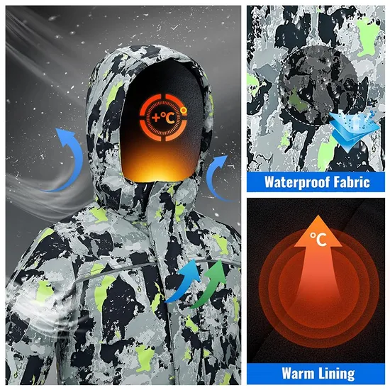 Kid's Winter Snow Coat Windproof Fleece Lined Waterproof Outdoor Snowboarding Ski Jacket