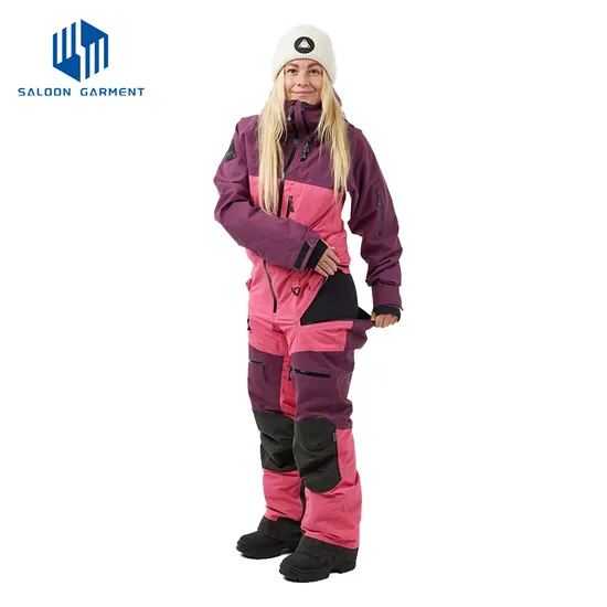 Women's One Pieces Ski Jumpsuits Coveralls Winter Outdoor Waterproof Snowsuits