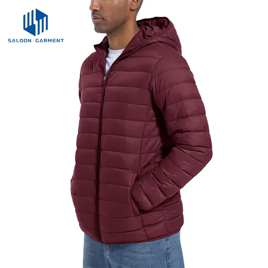 Men's Lightweight Water-Resistant Custom Print Down Puffer Down Jacket