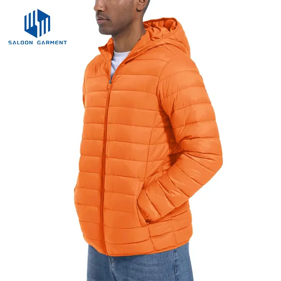 Men's Winter Outerwear Windbreaker Coat Puffer Down Jacket with Custom Logo