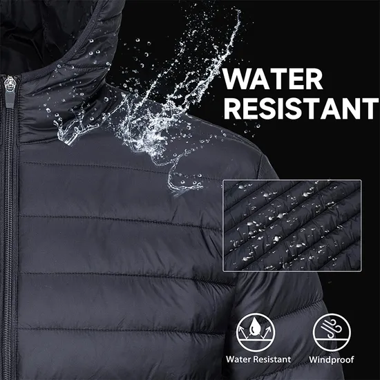 Men's Lightweight Warm Winter Coat Water Repellent Windproof Insulated Puffer Down Jacket