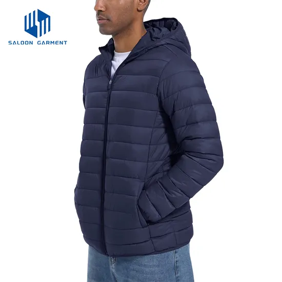 OEM New Design Hooded Light Down Puffer Down Jacket for Men