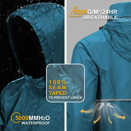 OEM Outdoor Waterproof Raincoat Poncho Coat Cycling Rain Jacket
