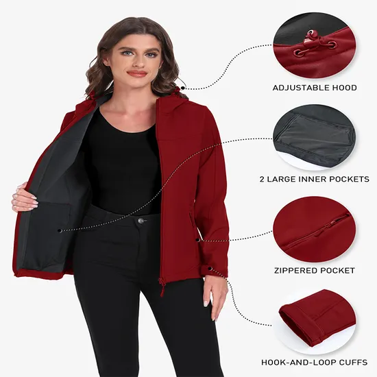 Waterproof Coat Windbreaker Womens Softshell Jacket