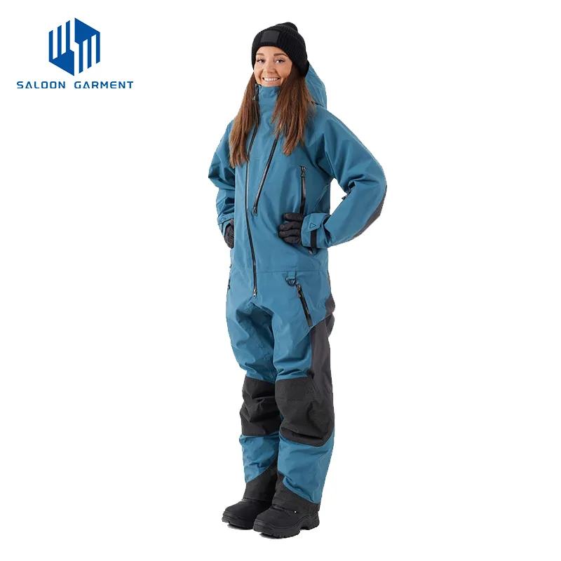 Custom Waterproof Ski Suit One Pieces Jumpsuit Snow Insulated Snowsuit for Snowboarding