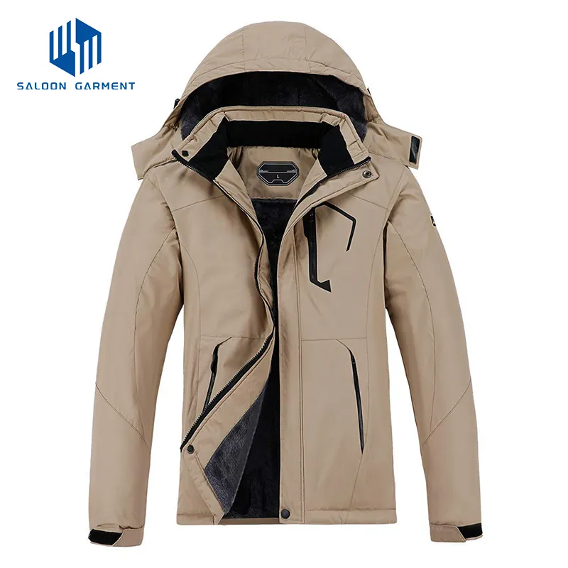 Men's Mountain Waterproof Winter Windbreaker Warm Hooded Snowboarding Raincoat Ski Jacket
