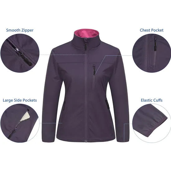 Women's Water Resistant Windproof Hiking Fleece Tactical Softshell Jacket