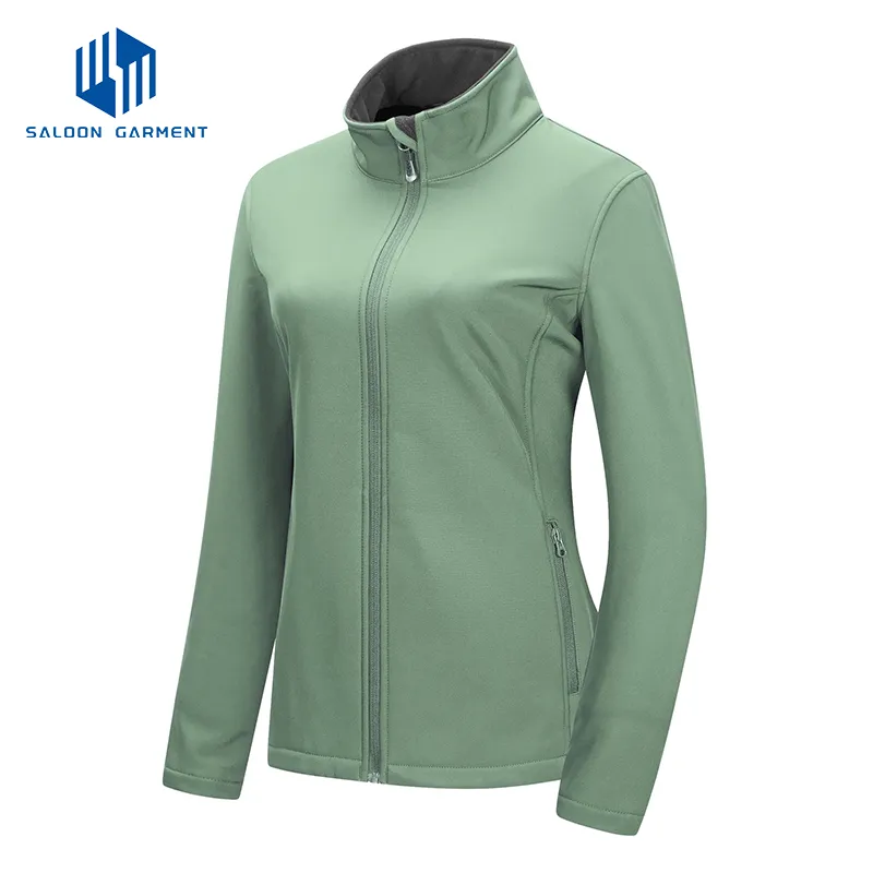 Professional Factory Breathable Winter Warm Fleece Hooded Outdoor Windproof Women's Softshell Jacket