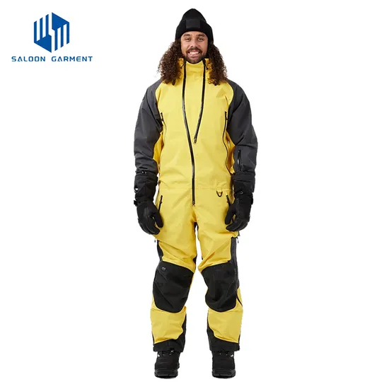Men's Winter Outdoor Waterproof One Piece Ski Suit Jumpsuits Snowboard Snowsuits
