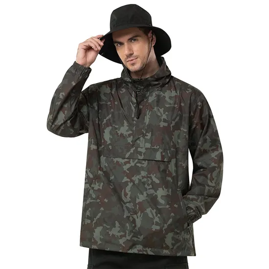 Men Packable Raincoats Waterproof Outdoor Windbreaker Lightweight Cycling Rain Jacket