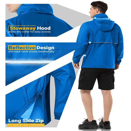 Waterproof Raincoat Rain Ponchos Coat Rainproof Jacket