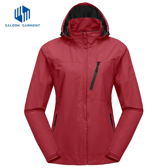 Custom Women's Polyester Windproof Breathable Windbreaker Waterproof Jacket