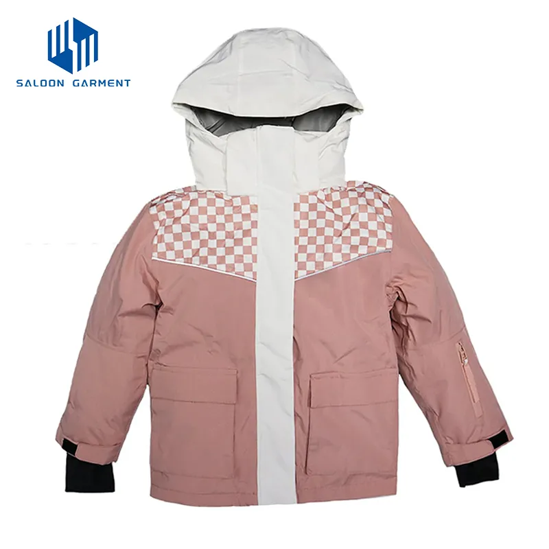Girls' Waterproof Insulated Windbreaker Coat Fleece Lining Rain Ski Jacket