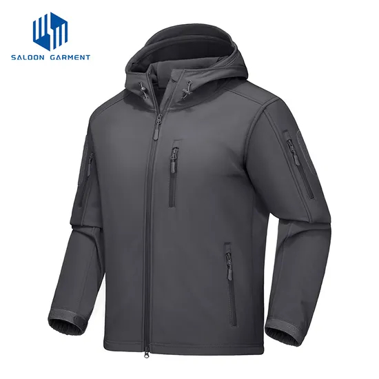 Men's Soft Shell Outdoor Hunting Fleece Hooded Coat Tactical Jacket