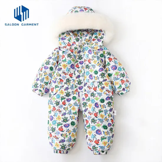 Hot Selling Baby Climbing Clothes Unisex Cotton-Padded Jacket with Wool Top Comfortable Long Jumpsuit Baby Boy Factory Direct