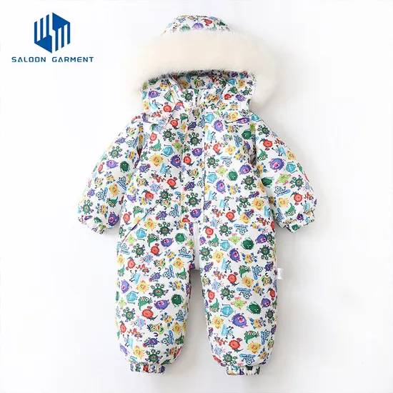Hot Selling Baby Climbing Clothes Unisex Cotton-Padded Jacket with Wool Top Comfortable Long Jumpsuit Baby Boy Factory Direct