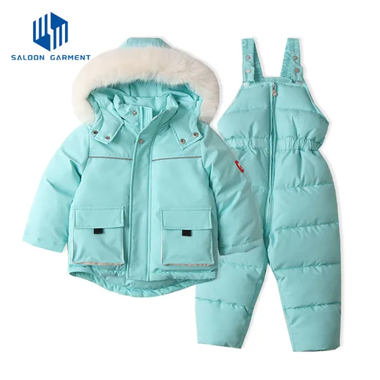 Children Clothing Set 2PCS Baby Toddler Boys Winter Down Jacket Jumpsuit Thicken Warm Kids Clothes Girls Infant Snowsuit