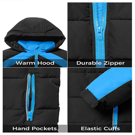 Custom New Fashion Children's Windproof Quilted Winter Outwear Coats Jackets