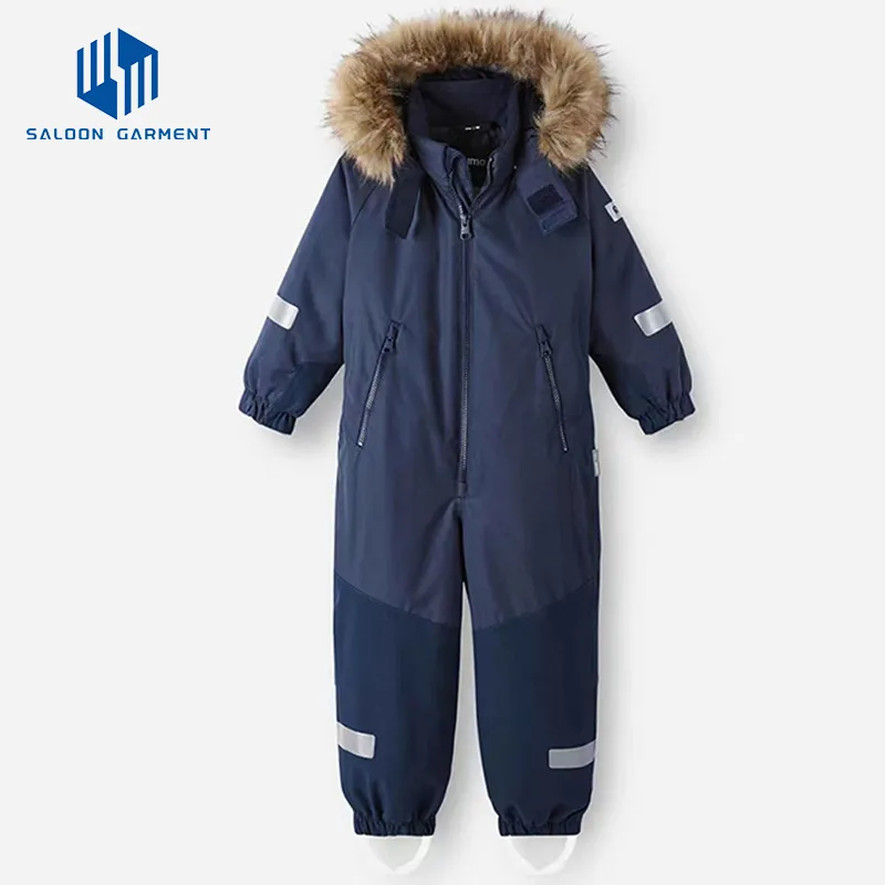 Children Custom Manufacturers Clothing Baby Snow Suit Outdoor Overall Ski Wear Kids Waterproof Jumpsuit One-Piece Boys Ski Suit