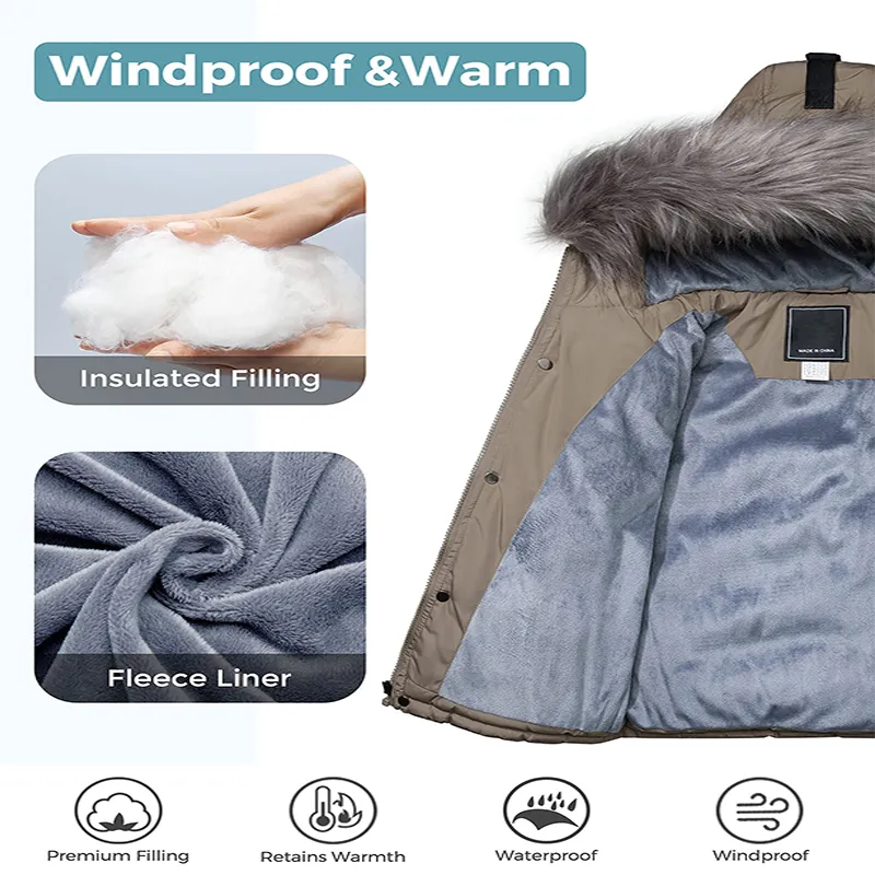 Wholesale Bomber Style Parka Boy's Outdoor Winter Coat Warm Insulated Padded Jackets