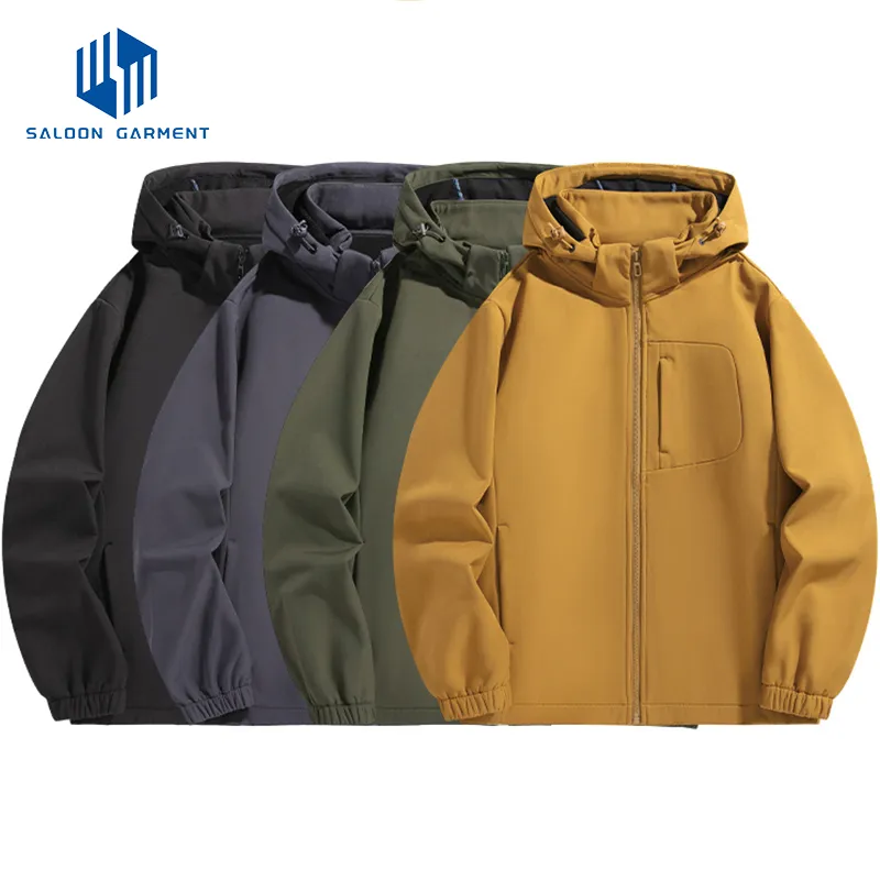OEM Wholesale Thick Fleece Coat Custom Logo Waterproof Windproof Winter Hiking Outdoor Plus Size Men's Jackets