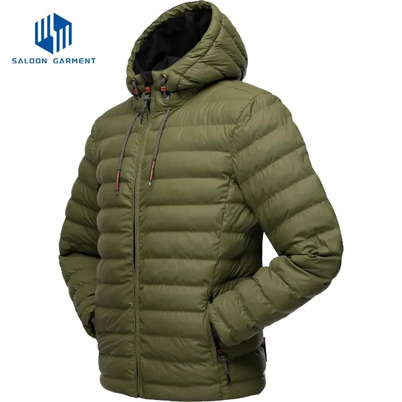 New Design Men's Customized Digital Printing Breathable Winter Insulated Quilted Jacket