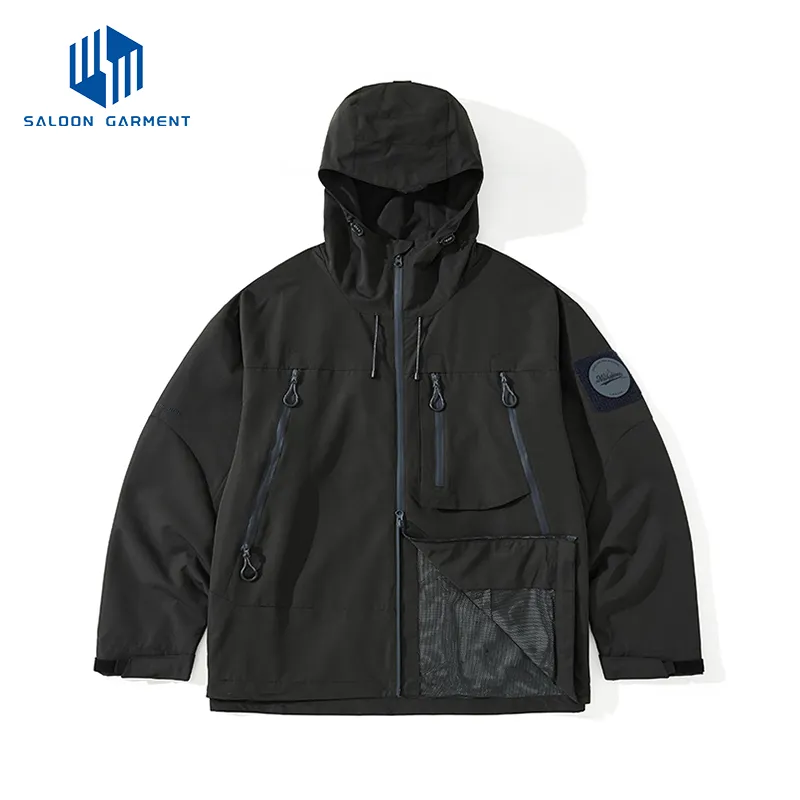 OEM&ODM Custom Logo Men Unisex Winter Outdoor Hiking Sport Nylon Polyester Zip up Fleece Waterproof Windbreaker Jacket