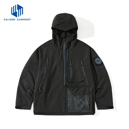 OEM&ODM Custom Logo Men Unisex Winter Outdoor Hiking Sport Nylon Polyester Zip up Fleece Waterproof Windbreaker Jacket