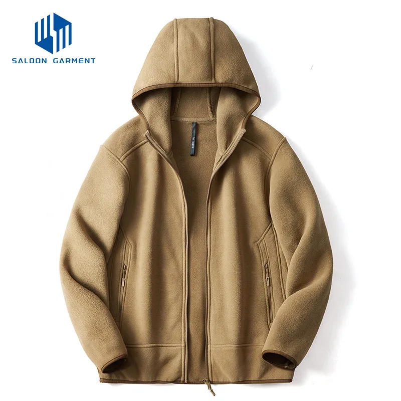 Spring and Autumn New Zipper up Sweatshirt Custom Logo Print Casual Blank Men's and Women's Sports Wind Break Fleece Warm Jacket