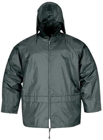 Men's Outdoor Workwear Polyester/PVC Suit with Hood for Rainsuit