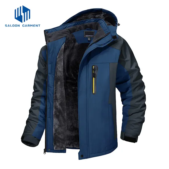 Men's Waterproof Winter Snow Coat Warm Hooded Raincoat Windproof Windbreakers Ski Jacket