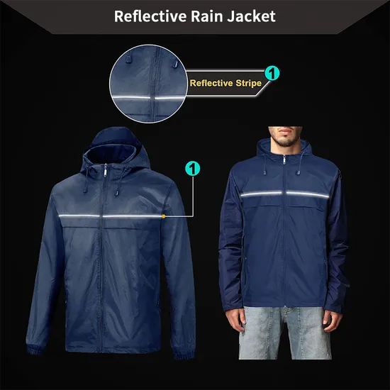 Women's Lightweight Hooded Raincoat Waterproof Packable Outdoor Rain Jacket