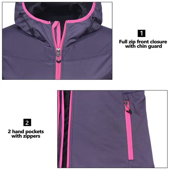 Women's Lightweight Causal Fashion Windbreaker Tactical Softshell Jacket