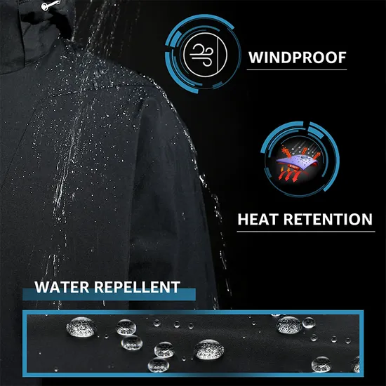 Waterproof Jacket Men Hiking Fleece Rain Jacket Fishing Windbreaker Outdoor Camping Ski Jacket