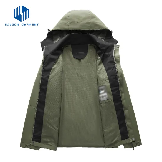 Men's Windbreaker Lightweight Waterproof Raincoat Rain Jacket for Outdoor Hiking
