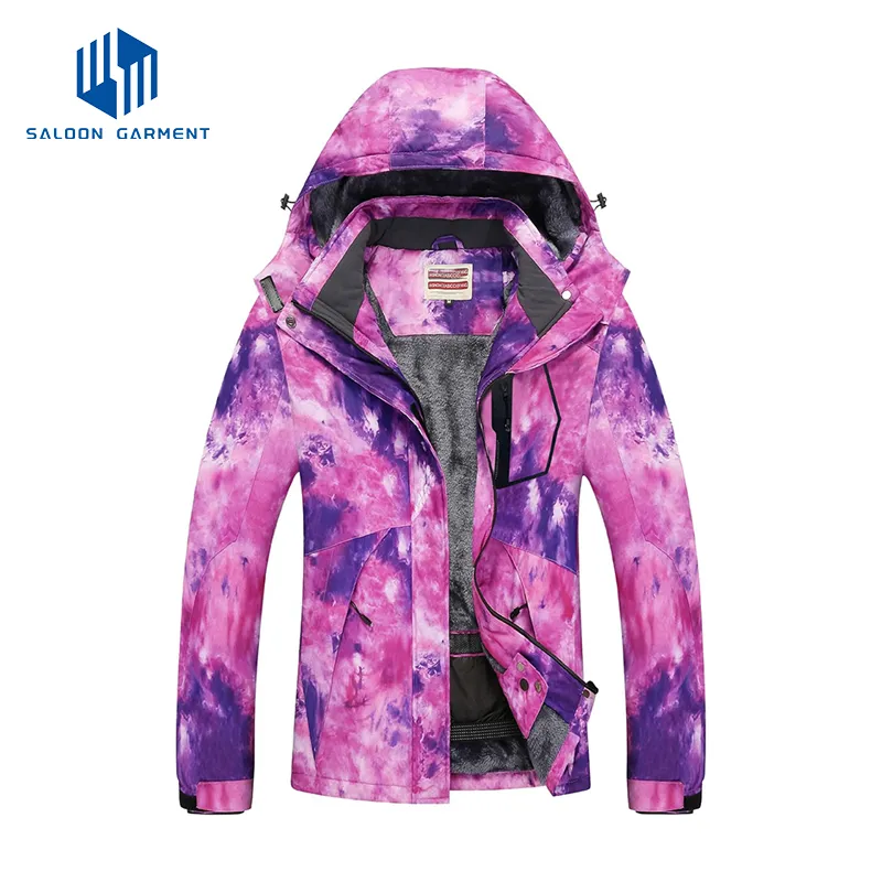 Waterproof Winter Windproof Ski Jackets with Detachable Puffer Coat