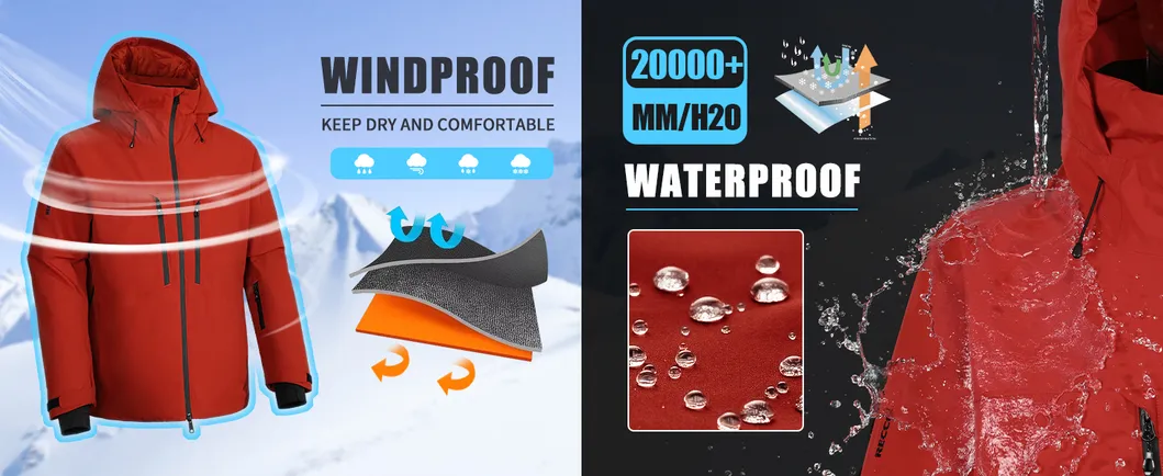 Mens Waterproof Windproof Winter Snow Coat Ski Snowboard Jacket