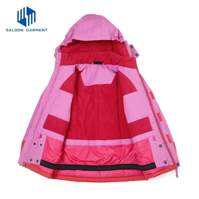 Girl's Outwear Waterproof Snowboard Winter Hooded Coat Windproof Ski Jacket