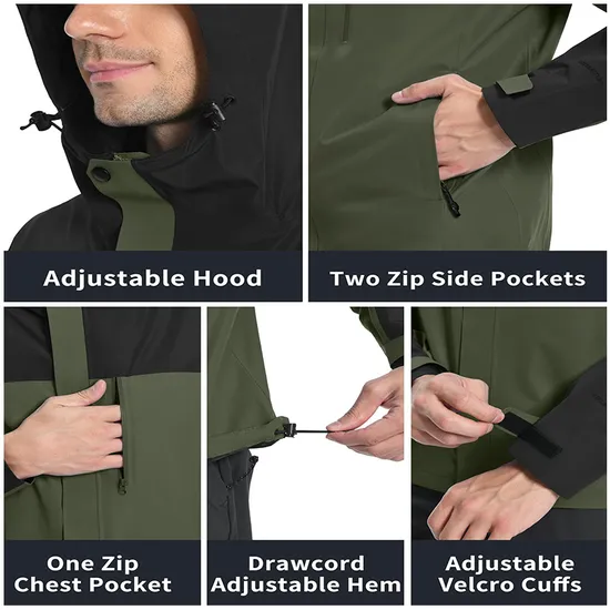 Winter Custom Logo Waterproof Outdoor Work Clothes Windbreaker Jacket for Men