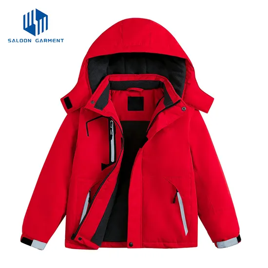 Girl's Warm Winter Hooded Fleece Outer Wear Windproof Raincoat Snow Ski Jacket