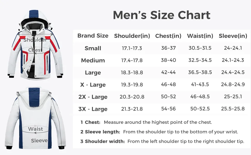 Men's Outerwear Mountain Waterproof Winter Windproof Snow Ski Jacket